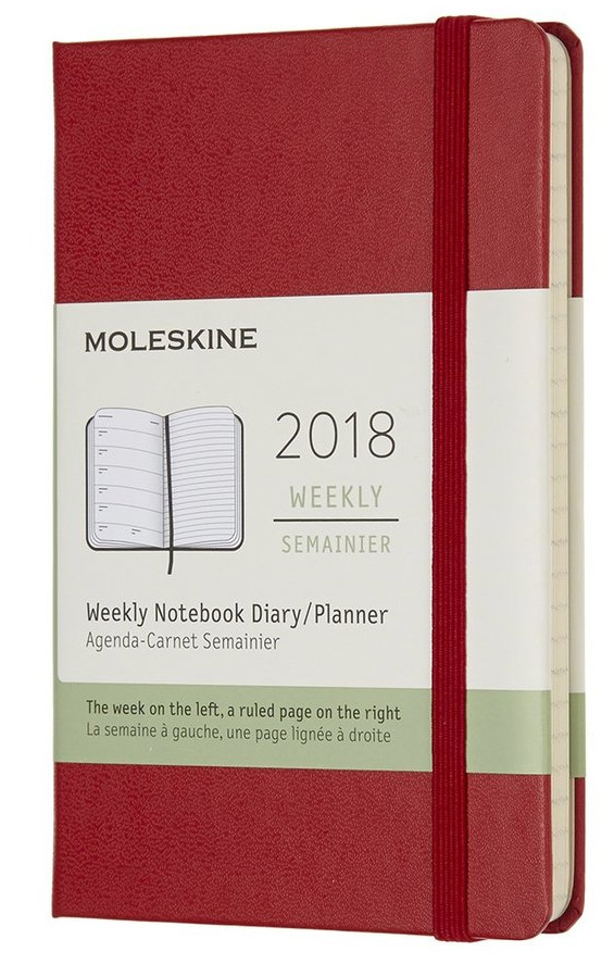 Buy Moleskine Pocket Hard Cover 12 Month Weekly Planner Scarlet Red