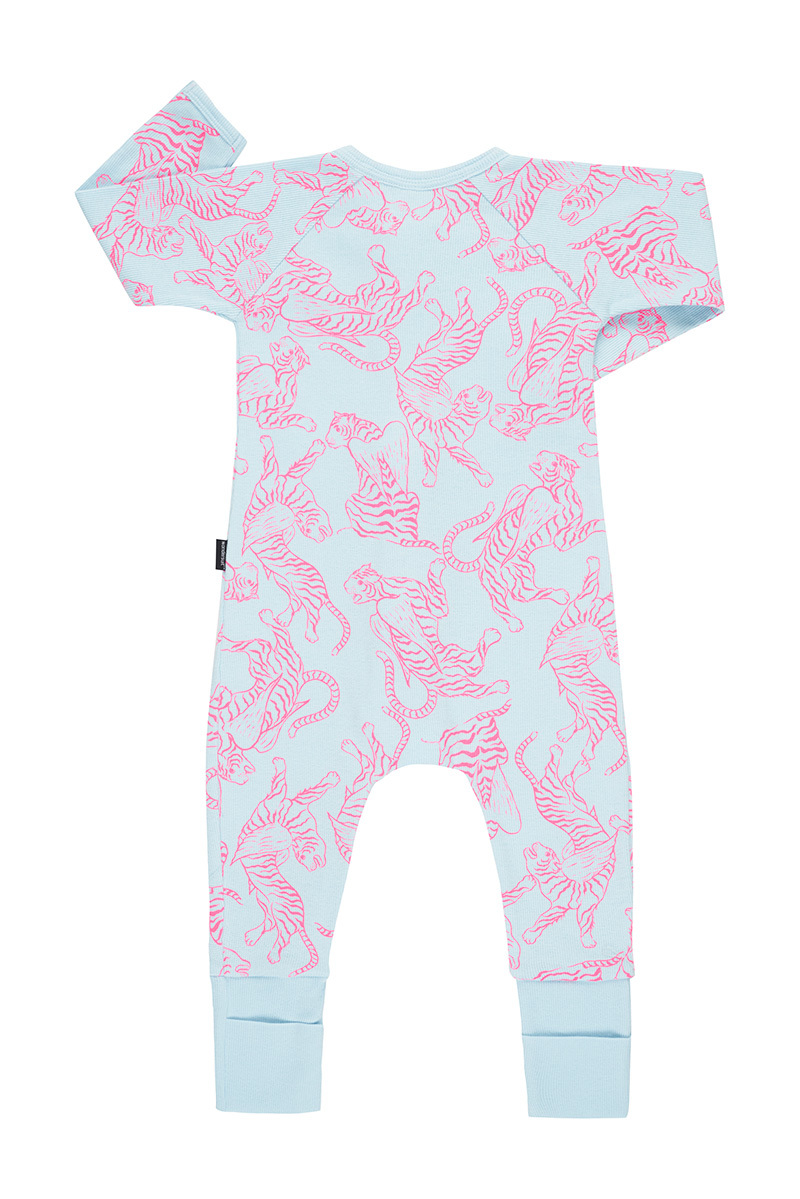 Bonds Ribbies Zippy Wondersuit Long Sleeve - Flying Tiger (6-12 Months)