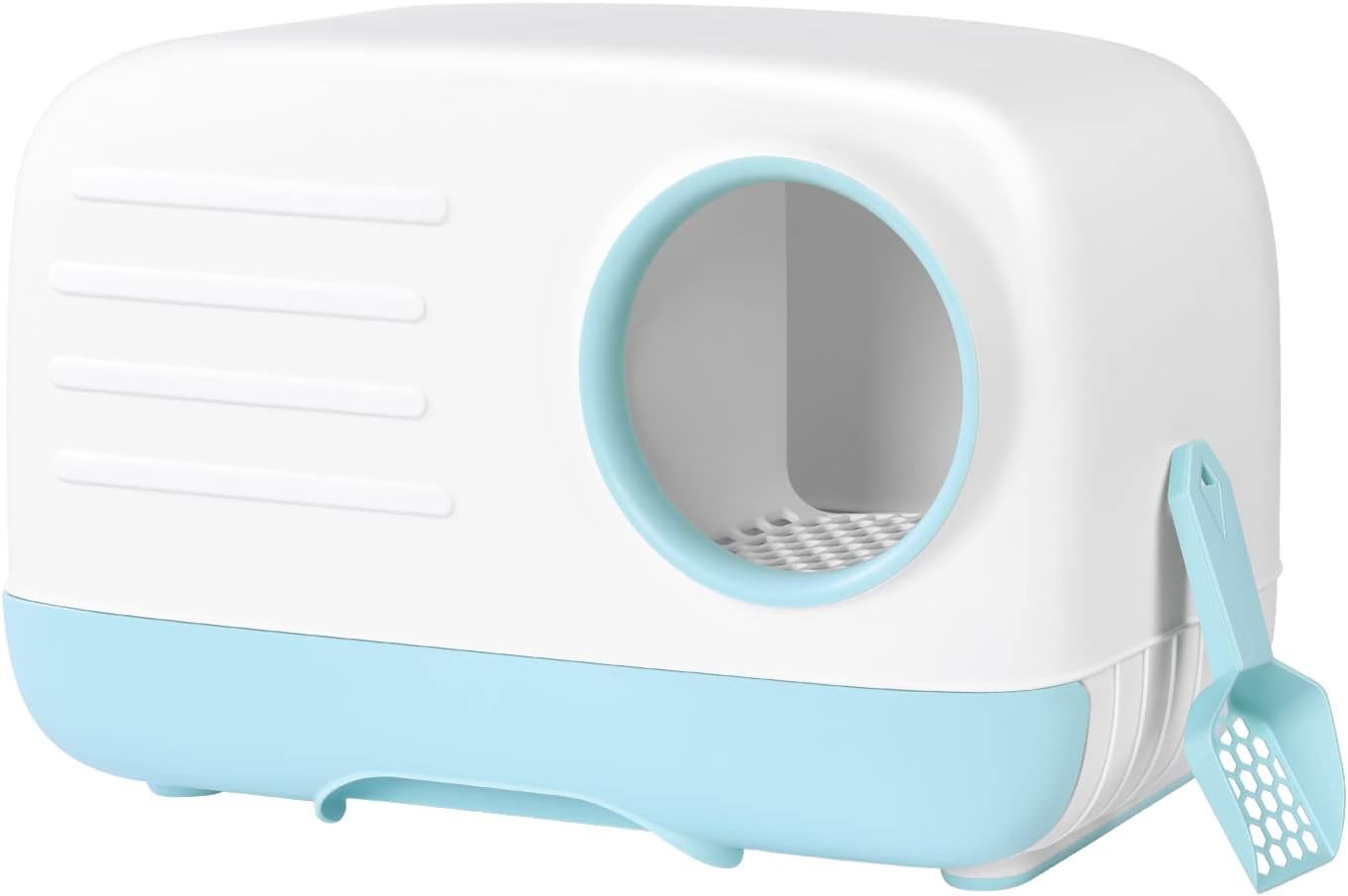 Buy Zoomies Fully Enclosed Cat Litter Box Blue at Mighty Ape NZ