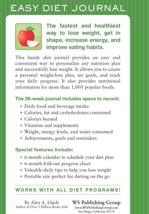 Easy Diet Journal: The Fastest Way to Lose Weight - Works with All Diet Programs by Alex A Lluch