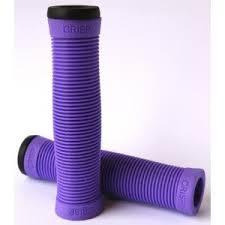 purple handlebar grips