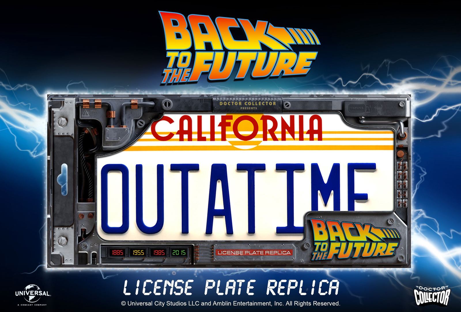 "Outatime" DeLorean - 1/1 License Plate Replica image