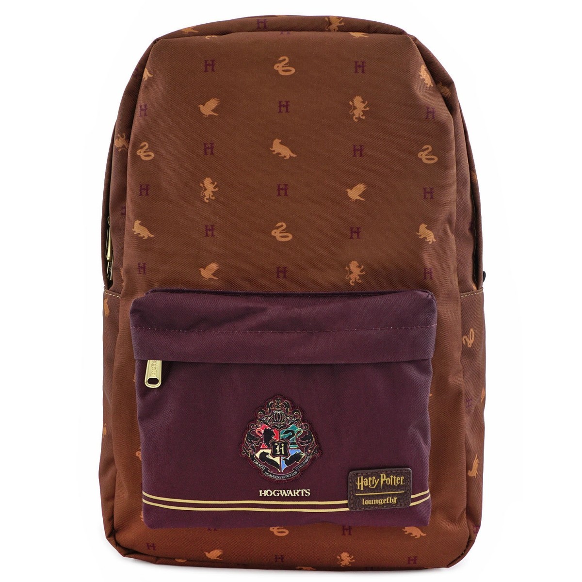 Loungefly: Harry Potter - Hogwarts Logo Brown Backpack image