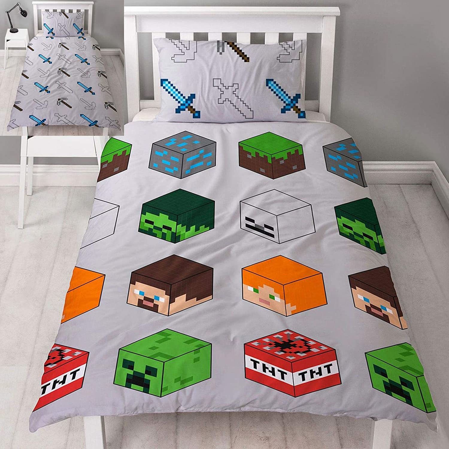 Minecraft Pixel Duvet Set Single at Mighty Ape NZ