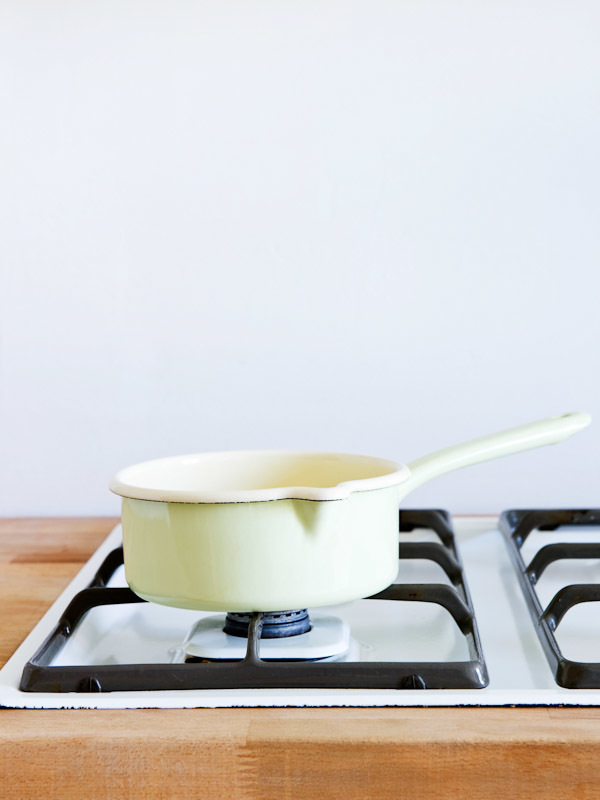 Riess Enamel Saucepan with Spout Yellow (16cm/1l) at Mighty Ape NZ