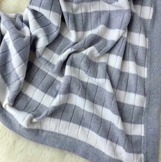 Buy Ecosprout Merino Blanket Grey/White at Mighty