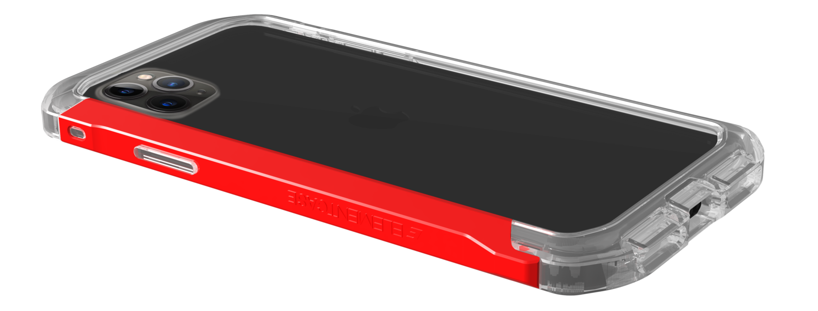 Element: Case Rail iPhone 11 Pro - Clear/Solid Red