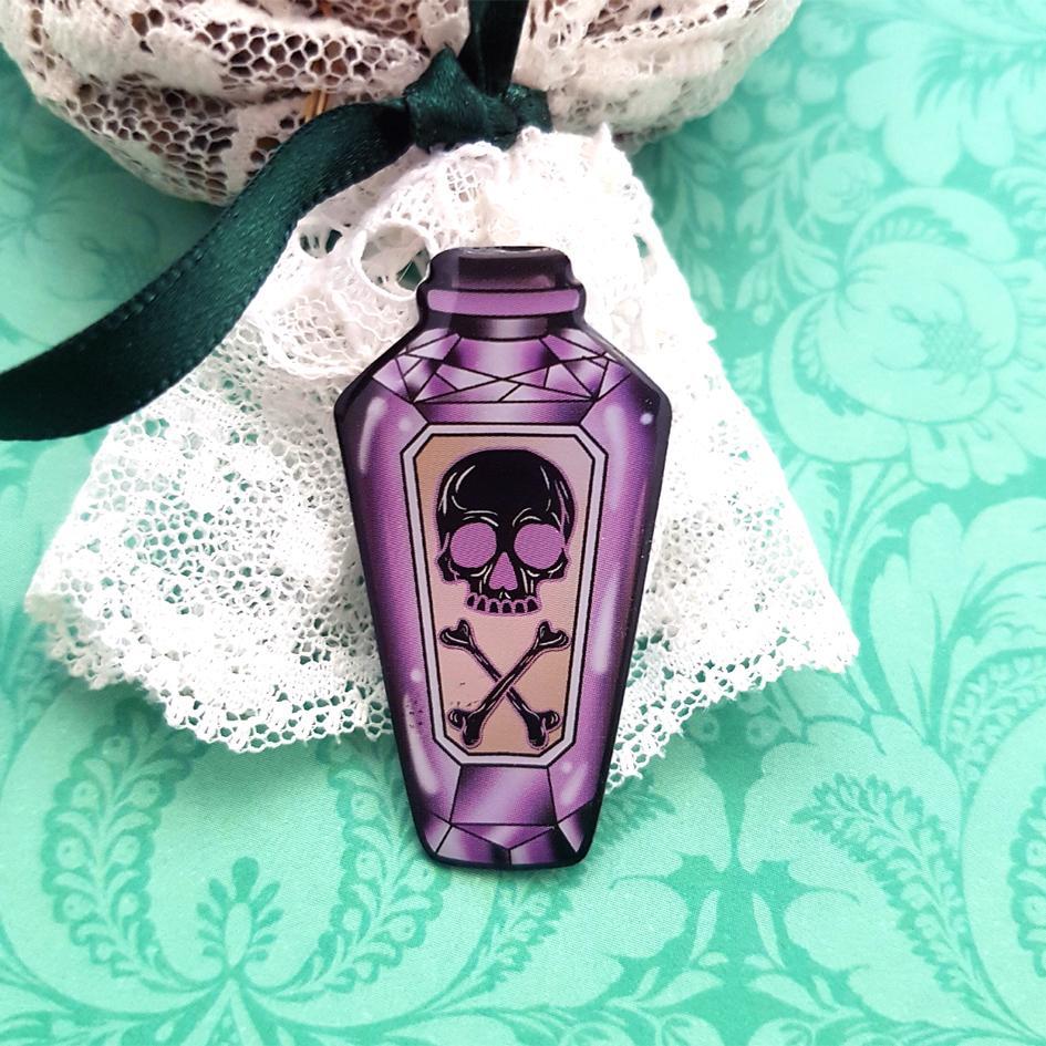 Purple Poison Bottle Brooch image