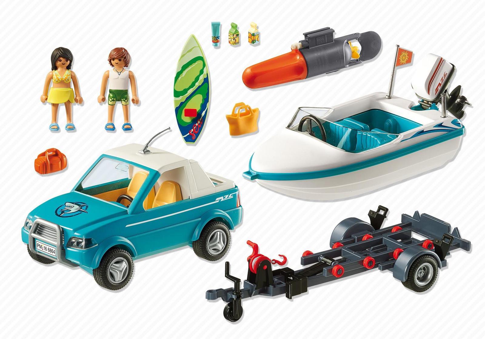 Playmobil: Summer Fun - Surfer Pickup with Speedboat image