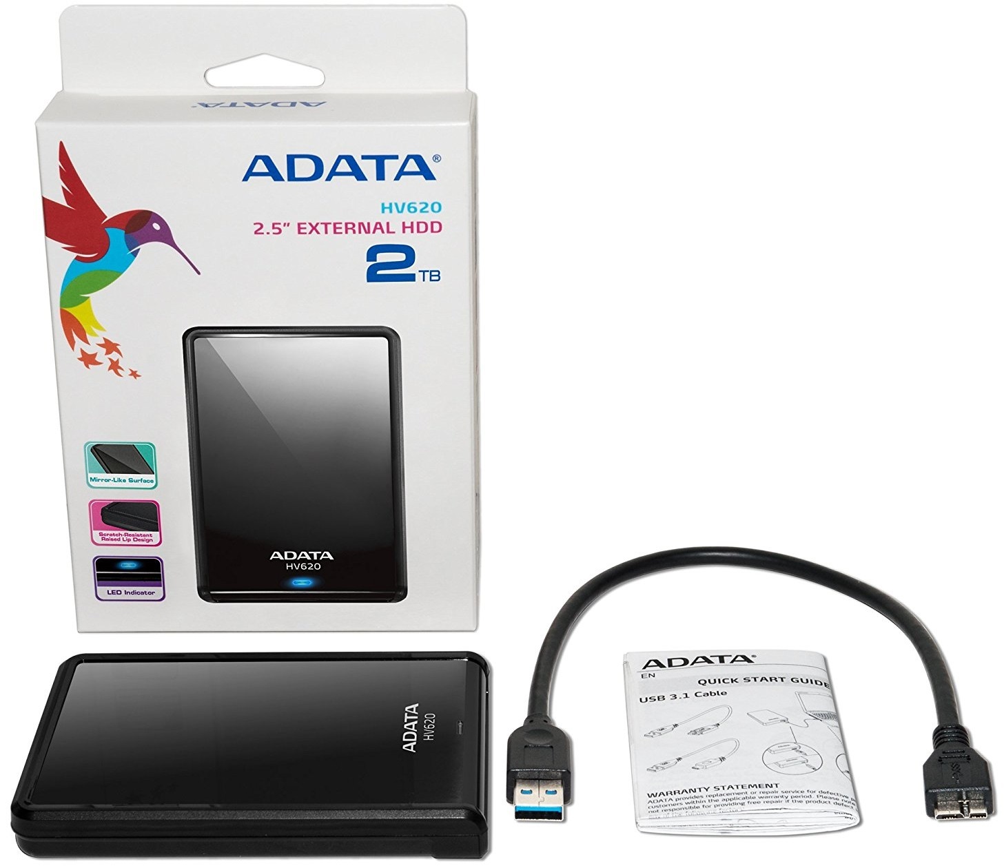 2TB ADATA DashDrive USB 3.0 Portable Hard Drive