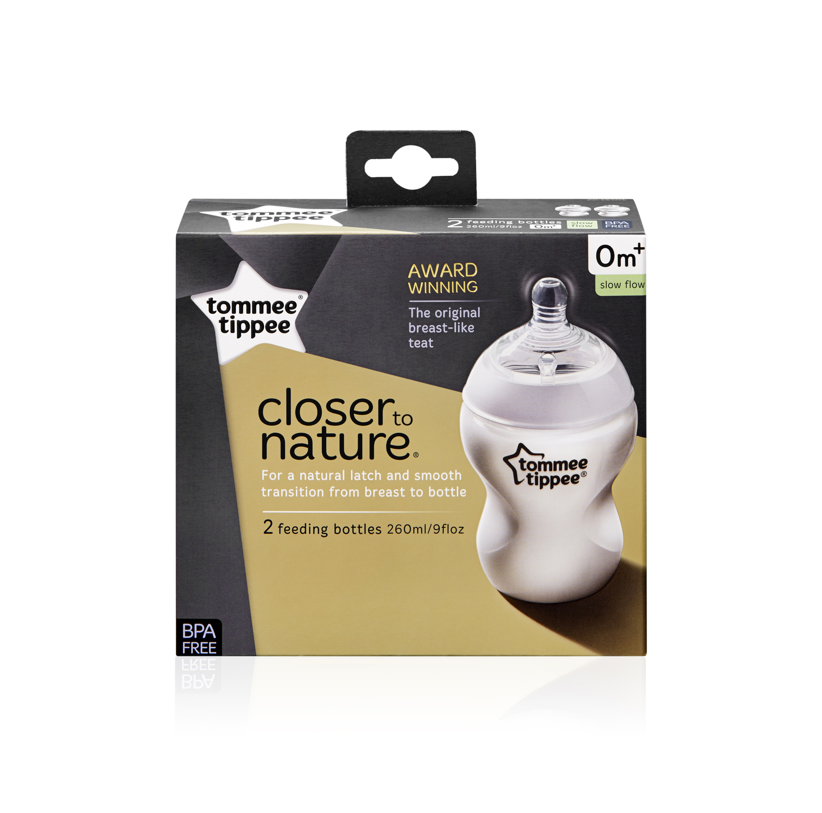 Closer to Nature PP Feeding Bottle (260ml) - 2 Pack image