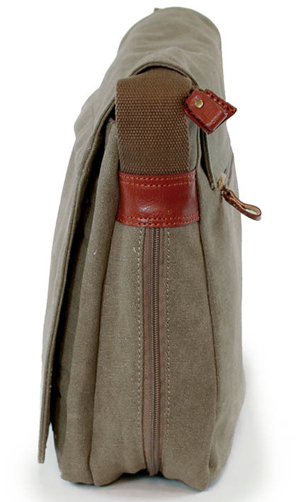 Troop London: Classic Flap Front Messenger Bag - Brown