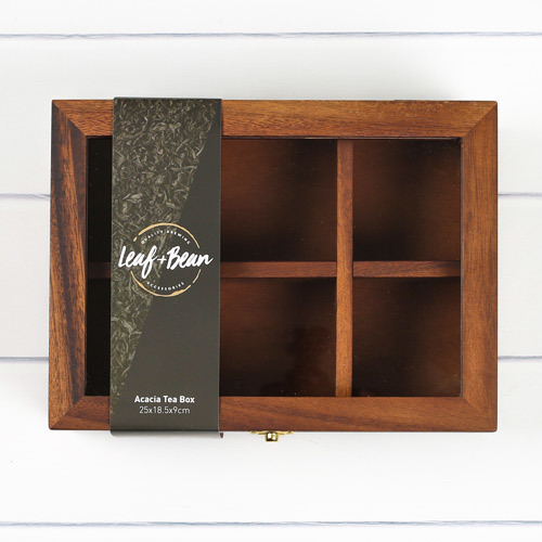 Leaf & Bean: Acacia Wood Tea Box (25x18.5x9cm) image