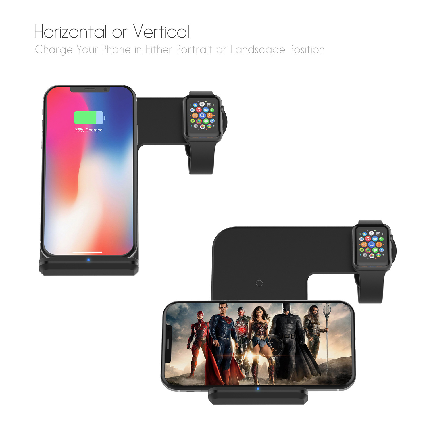 Ape Basics 2 in 1 wireless charging stand Pro image