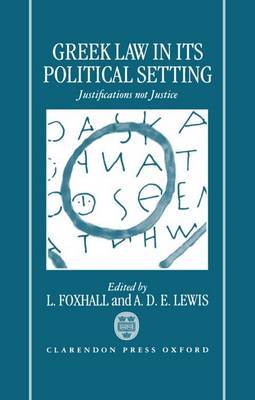 Greek Law in Its Political Setting image