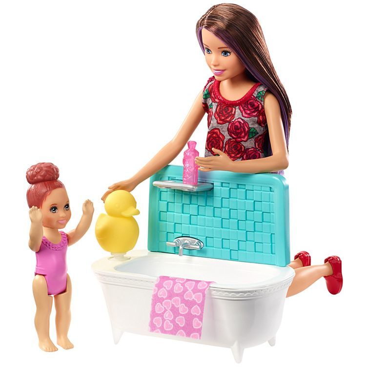 Barbie: Babysitters Inc. - Doll & Playset (Bath Time)