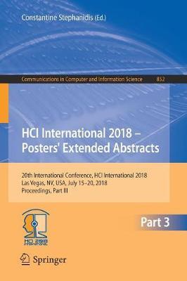 HCI International 2018 - Posters' Extended Abstracts image
