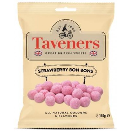 Taveners Great British Sweets Strawberry Bon Bons (165g)