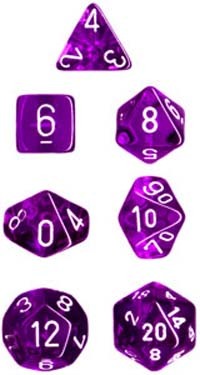 Chessex Translucent Polyhedral Dice Set - Purple