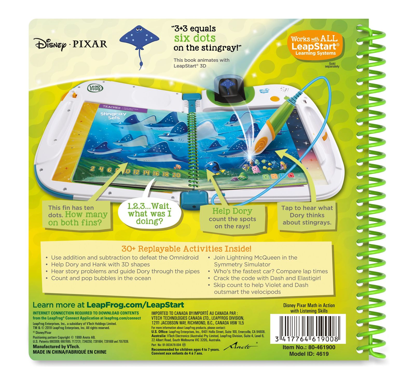 Leapstart 3D: Disney Pixar - Math In Action With Listening Skills image