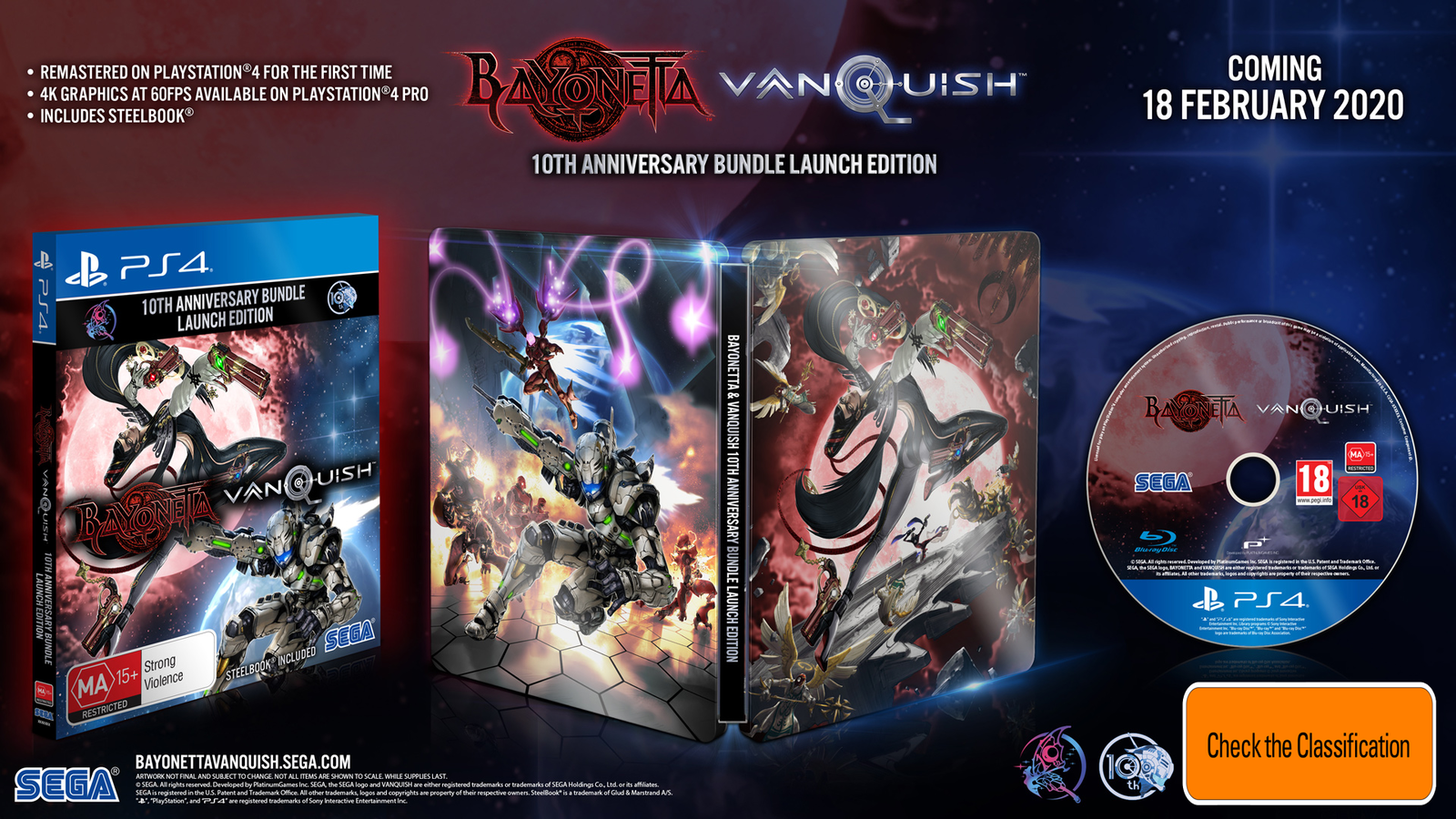 Bayonetta & Vanquish 10th Anniversary Launch Edition for PS4 image