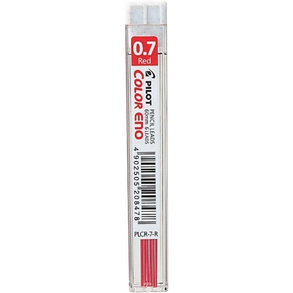 Pilot Colour Eno Mechanical Pencil Coloured Leads - Red (Tube of 6) image