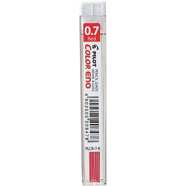 Pilot Colour Eno Mechanical Pencil Coloured Leads - Red (Tube of 6)