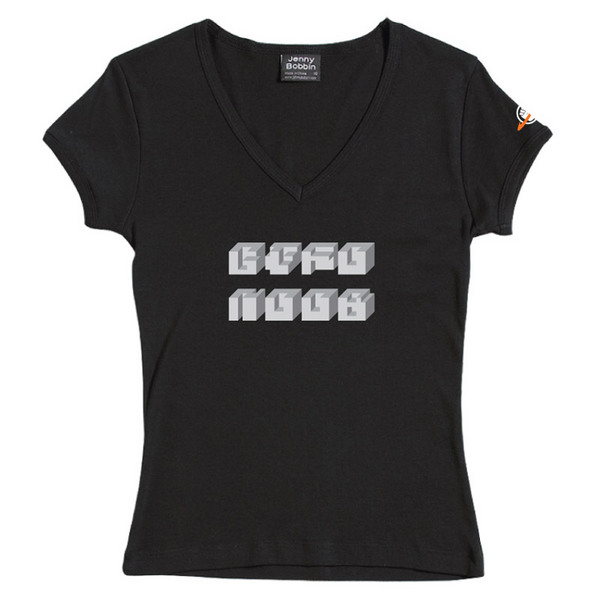 GTFO - Female V-Neck Tee (Black) for image
