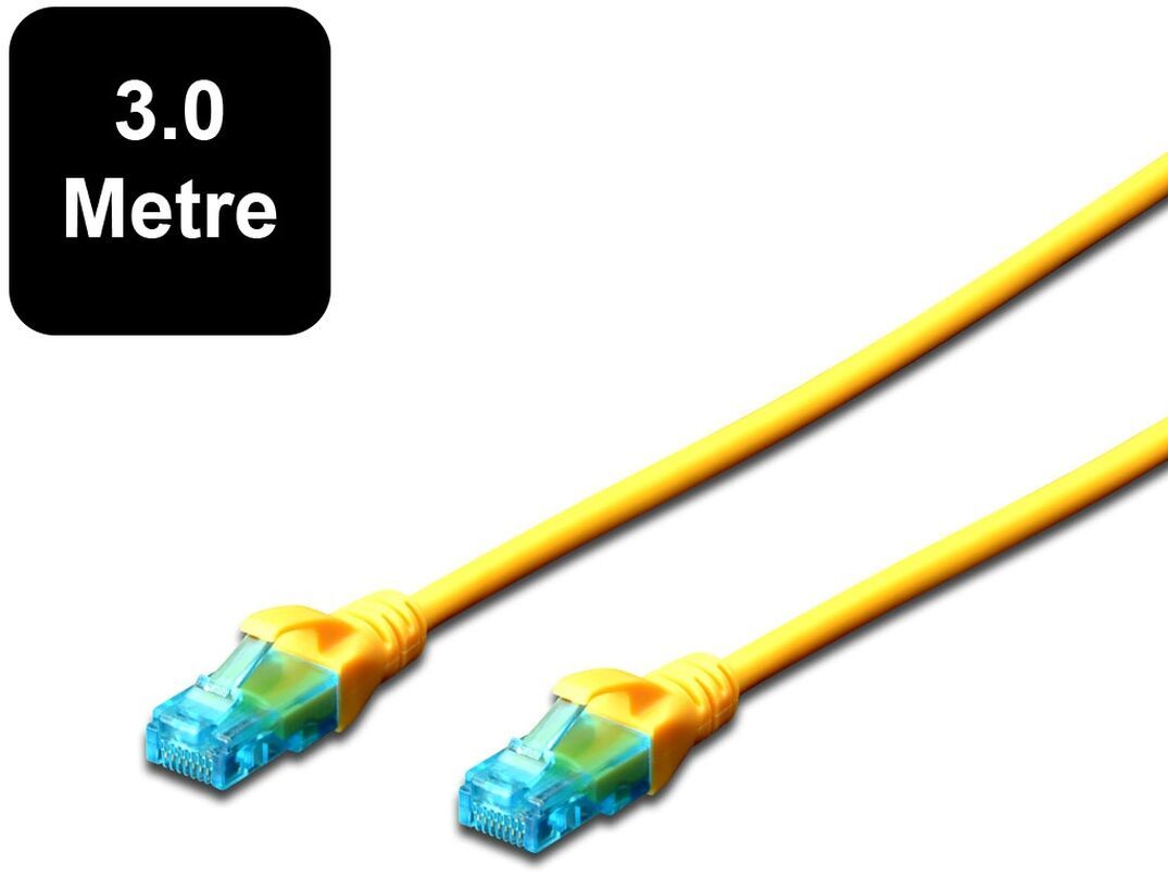 3m Digitus UTP Cat5e Network Cable - Yellow image