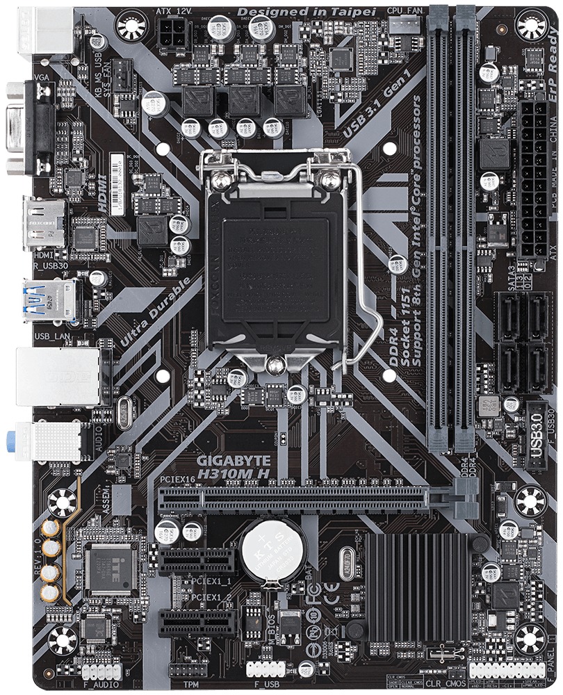 Gigabyte H310M H MATX Motherboard image