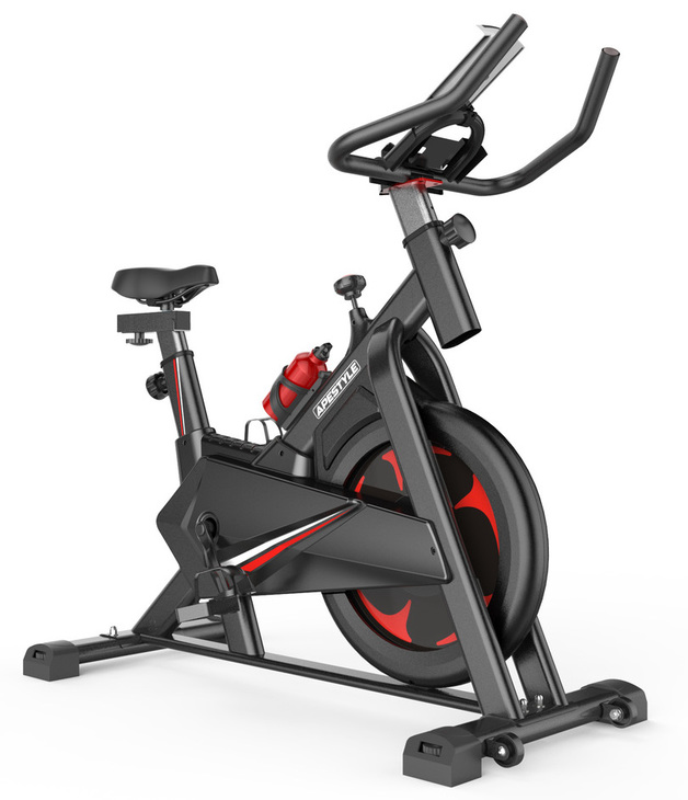 black and red spin bike