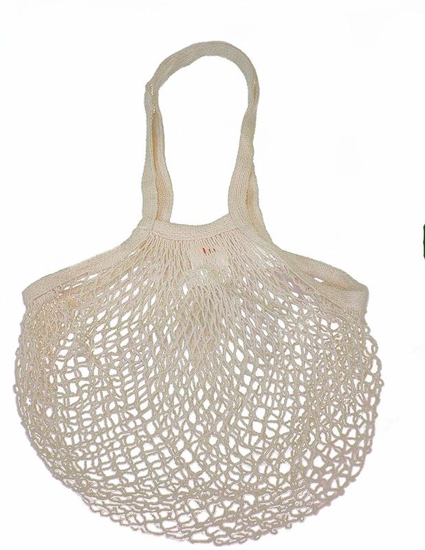Cotton String Bag Long Handle Natural at Mighty Ape Australia