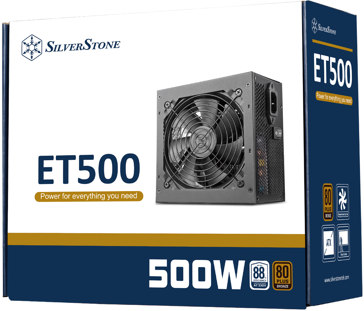 500W SilverStone ET500 80 PLUS Bronze Non-Modular PSU image