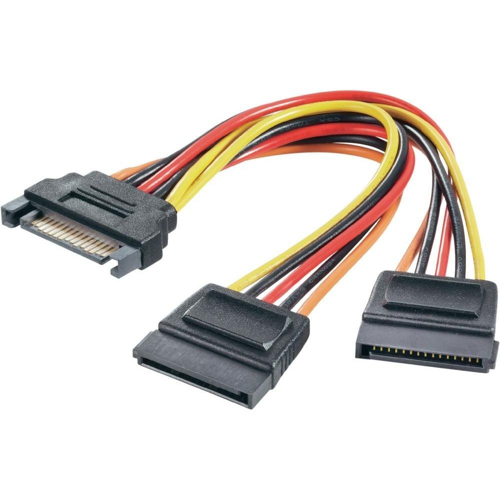 Digitus SATA Power to 2x SATA Power Cable (0.15m)