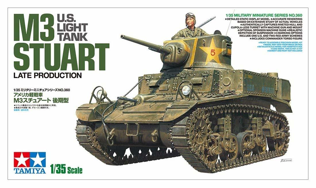 Tamiya 1/35 U.S. Light Tank M3 Stuart Late Production - model Kit image