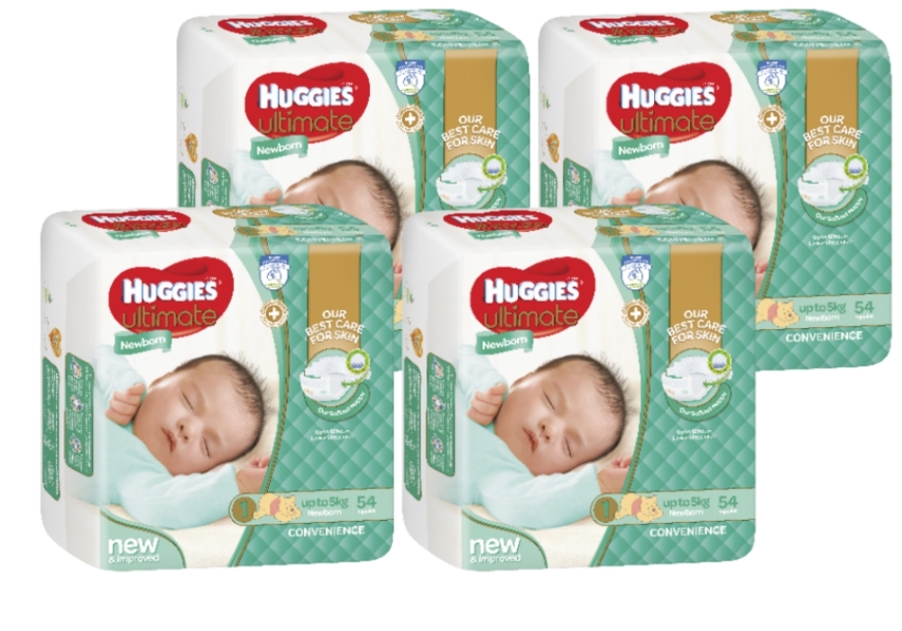 Huggies Ultimate Nappies Bulk Shipper - Newborn - Up to 5kg (216) image