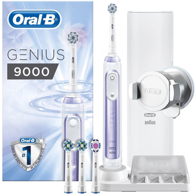 Buy OralB Genius 9000 Electric Toothbrush Purple (G9000PU) at Mighty Ape NZ
