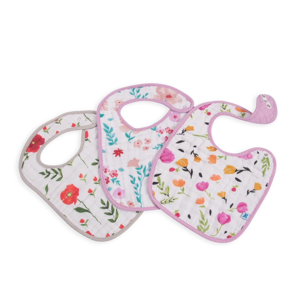 Little Unicorn - Muslin Classic Bib - Floral Medley (3 Pack) image