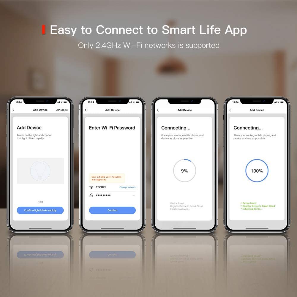 Smart Ape: 10W Colour & Warm/Cool White Smart Bulb (B22, Wi-Fi) - 2 Pack image