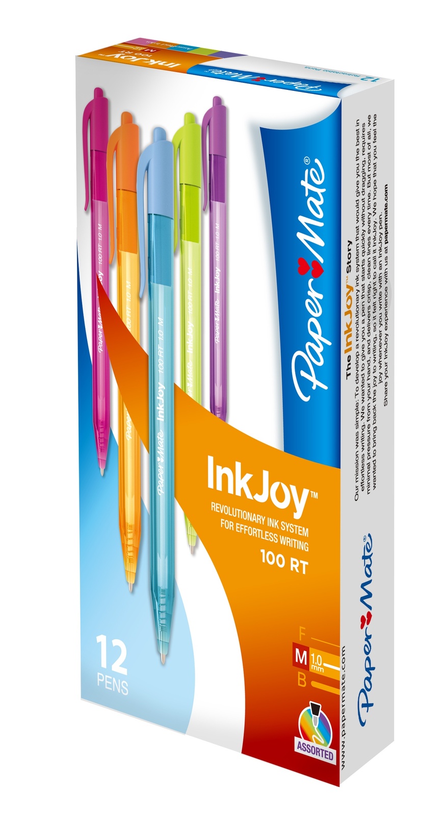 Paper Mate InkJoy Ballpoint Pen 1.0 Assorted (12 Box) image