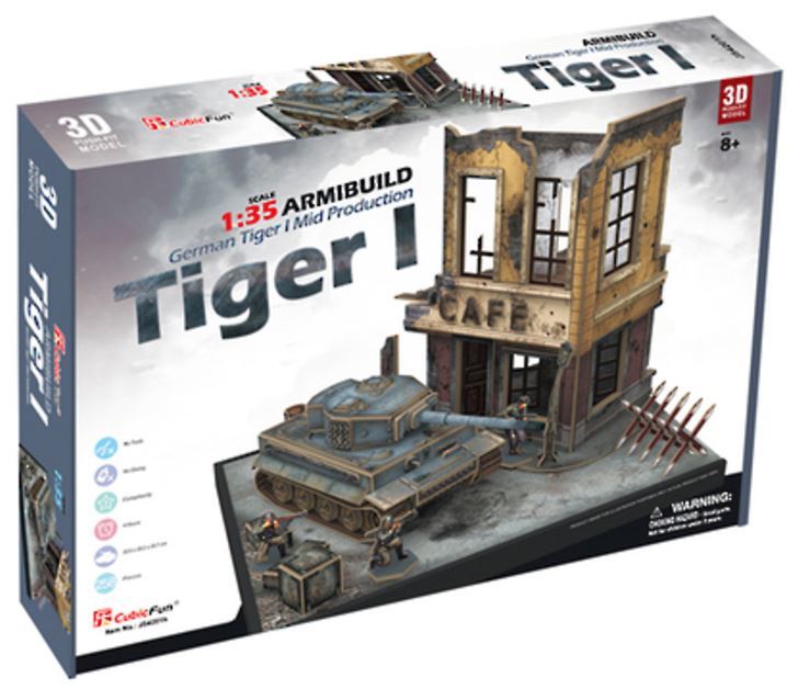 CubicFun: ArmiBuild - German Tiger I Mid Production - 258 Piece 3D Puzzle