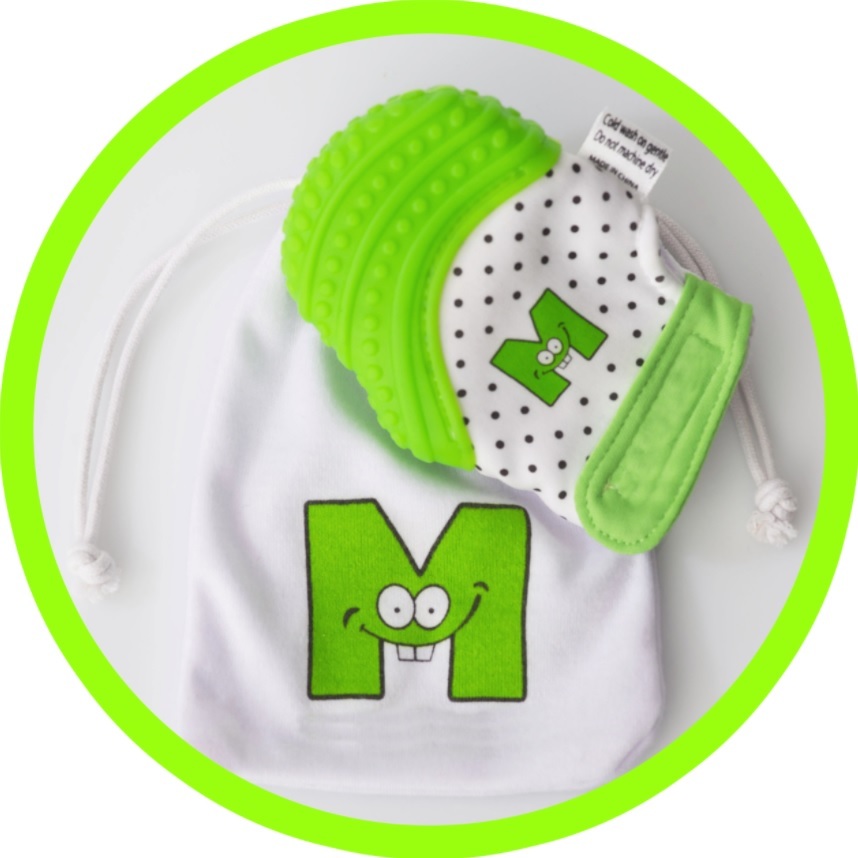 Mouthie Mitten Teething Mitten (Green) image