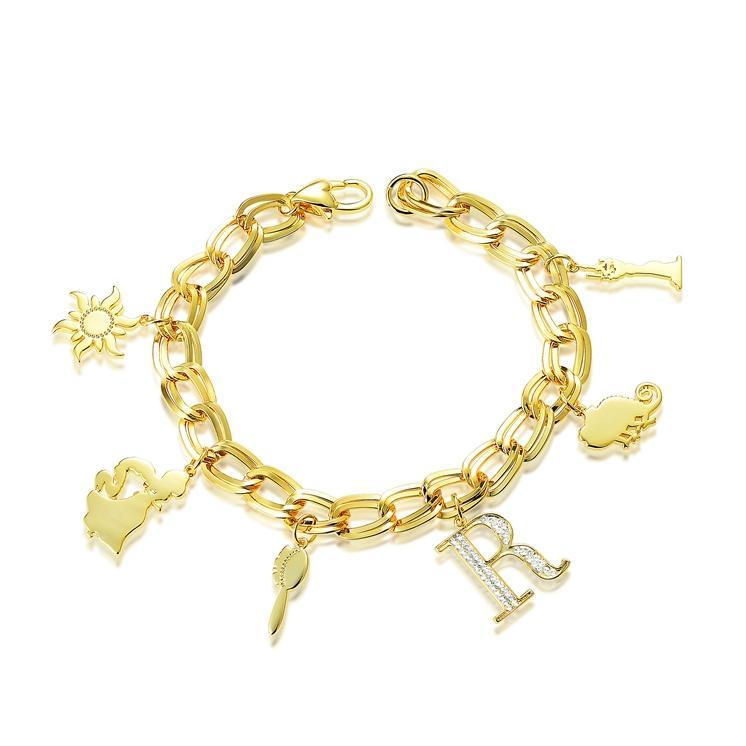 Disney Couture Princess Rapunzel Charm Bracelet - Gold image