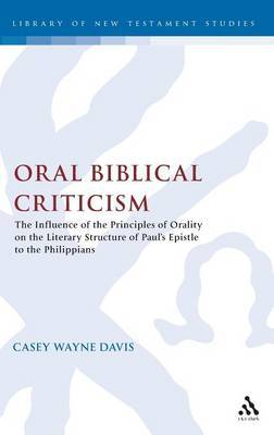 Oral Biblical Criticism by Casey Wayne Davis image