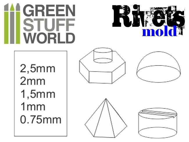 Green Stuff World : Rivet Rubber Molds