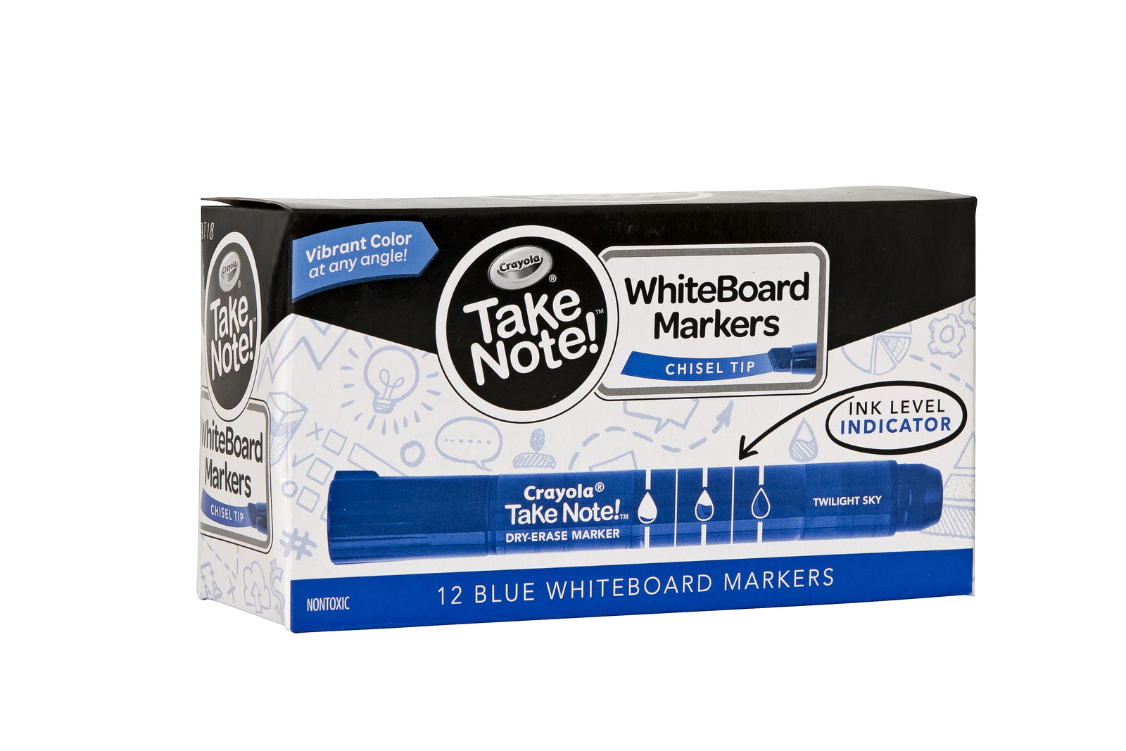 Crayola: Take Note - Whiteboard Markers - Blue (12 Pack) image