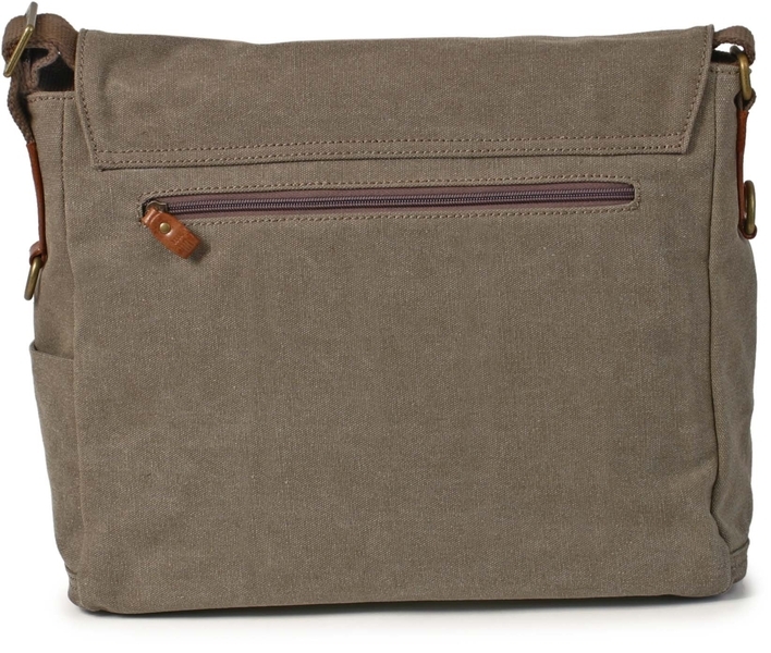 Troop London: Classic Laptop Messenger Bag - Brown image