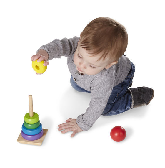 Melissa & Doug: Wooden Rainbow Stacker image