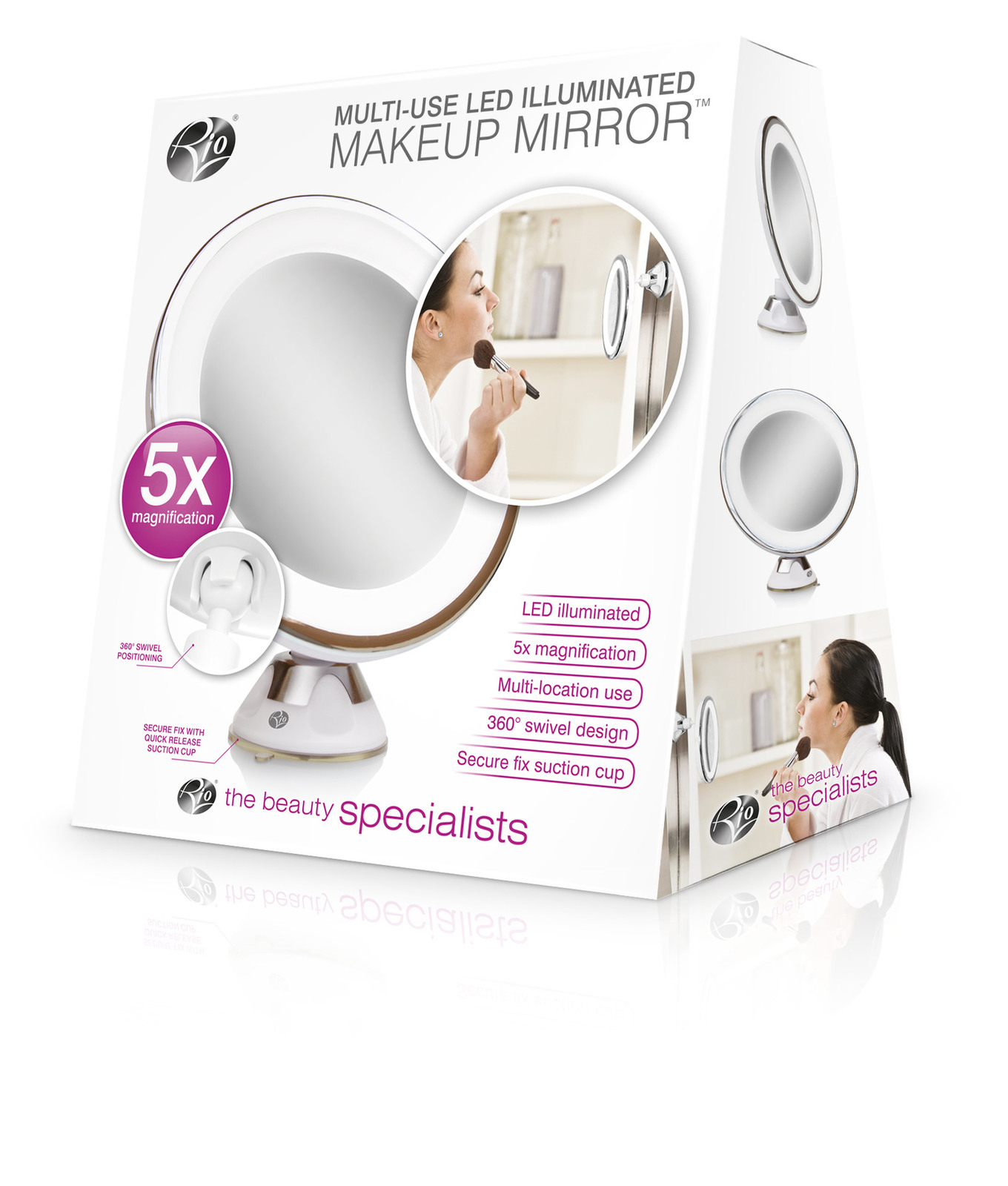 Multi Use LED Illuminated Makeup Mirror image