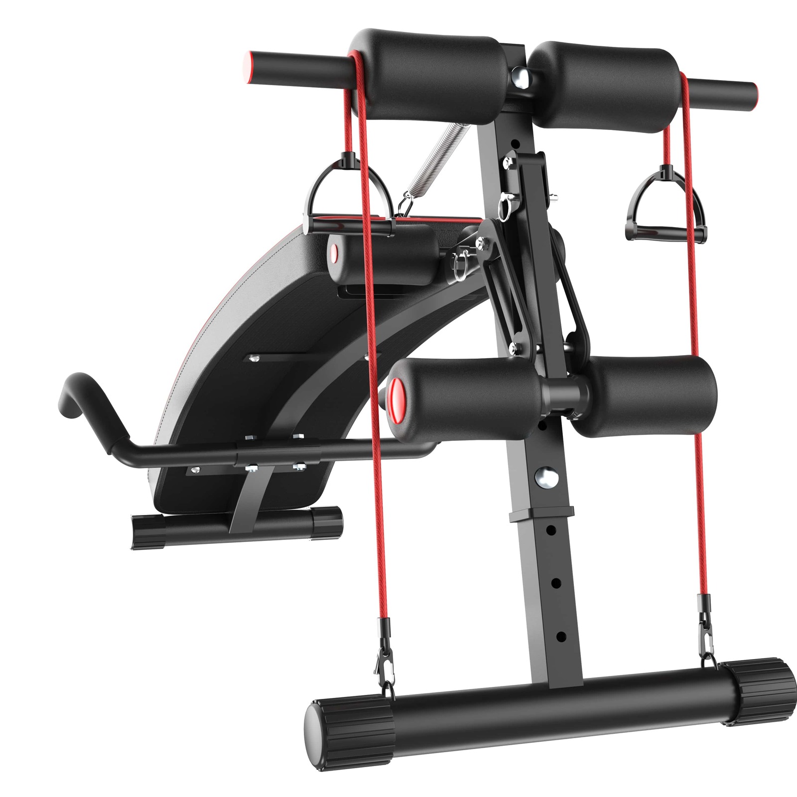 Ape Style Adjustable Incline Decline Sit-Up Bench with Resistance Bands image